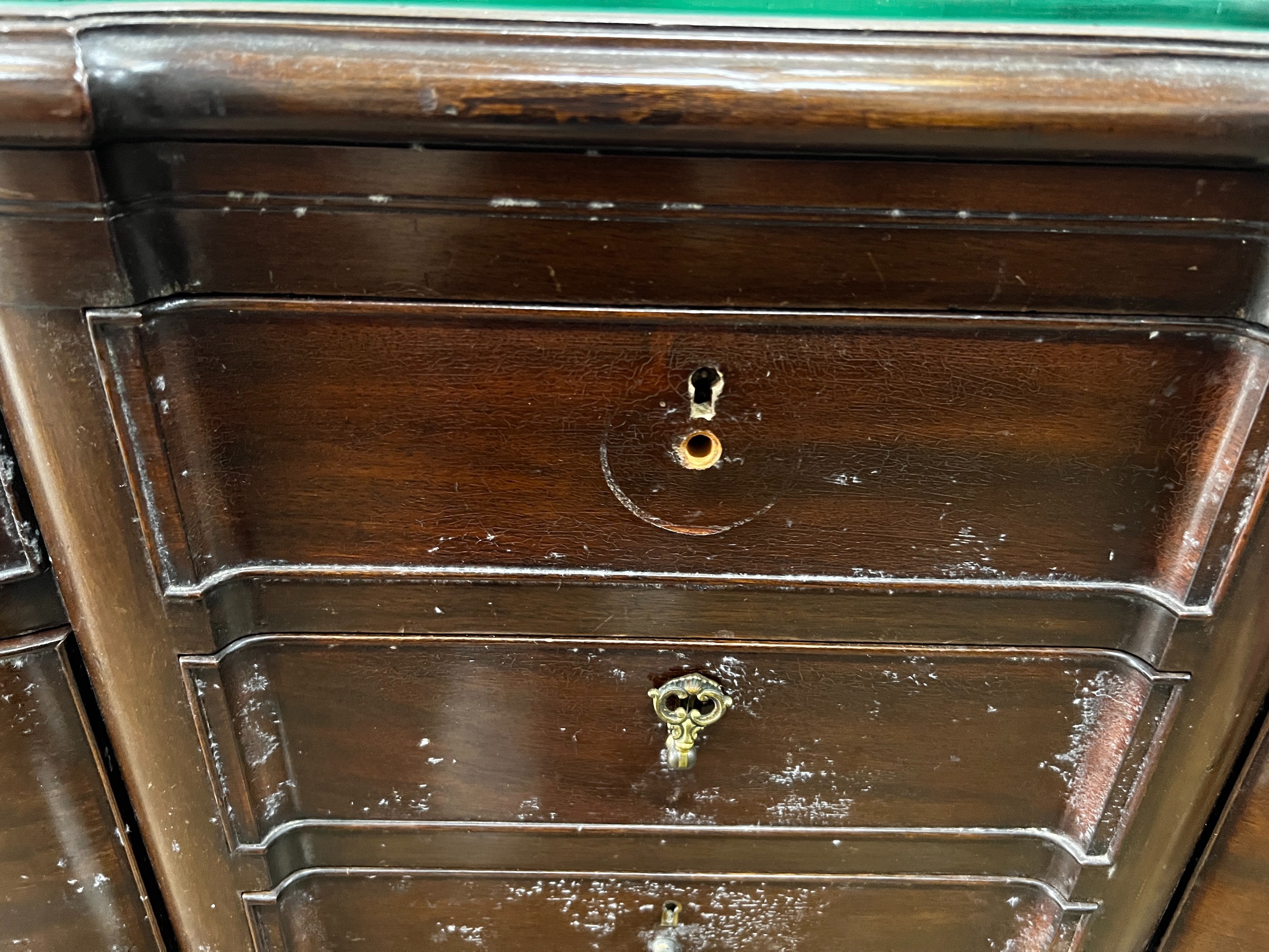 A Chippendale revival mahogany seven drawer dressing table, width 120cm, depth 59cm, height 79cm *Please note the sale commences at 9am.